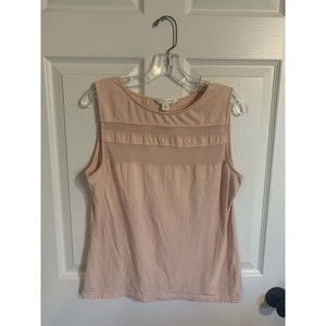 Emaline Womens Size L pink T-Shirt Top Embellished Top Front